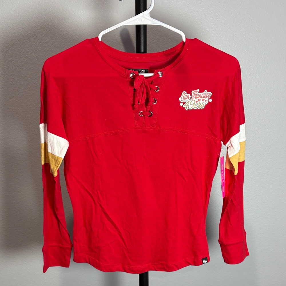 San Francisco 49ers New Era Red Long Sleeve Kids Tee